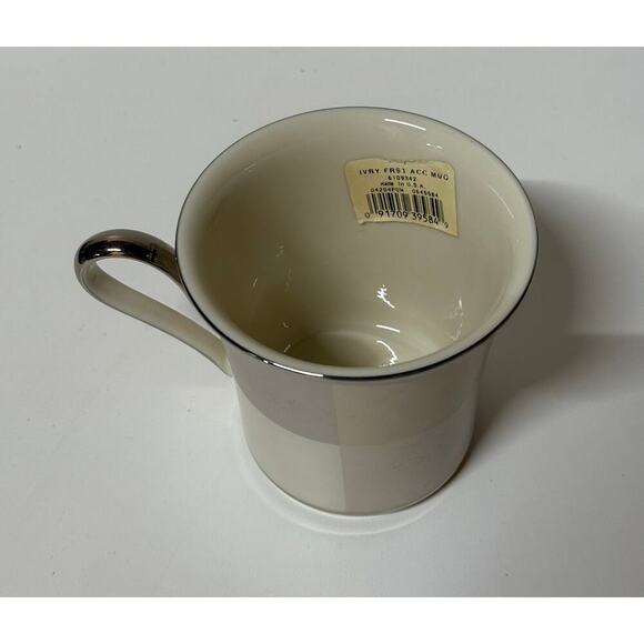 NEW Lenox Ivory Frost Platinum Mug - Picture 3 of 4